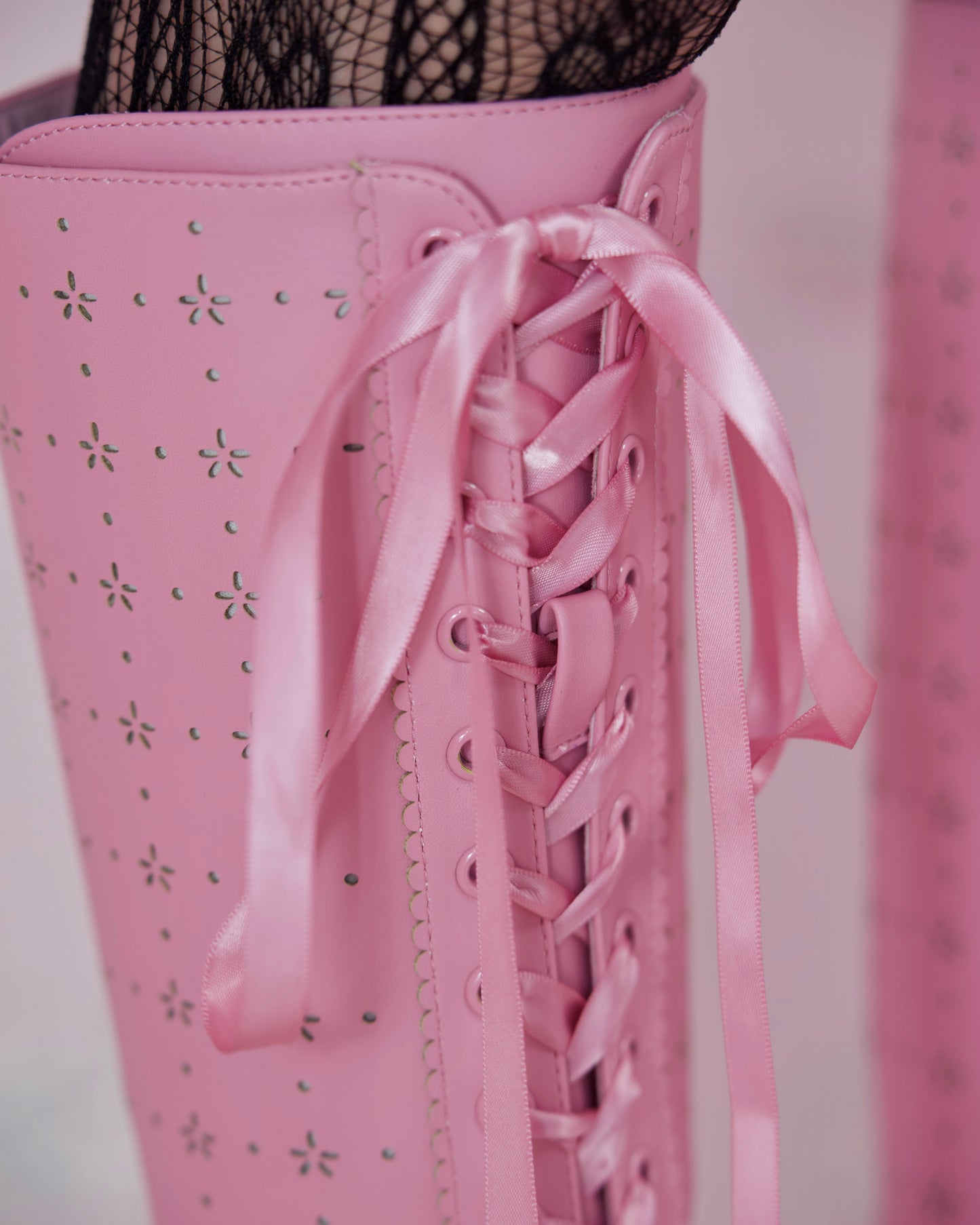 Sweet Obsession Knee-High Lace Up Boots - Raspberry // PREORDER