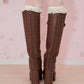 Sweet Obsession Knee-High Lace Up Boots - Chocolate // PREORDER
