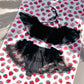 Rosette Veil Two Piece Swimsuit Black TOP PREORDER