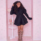 Sugarplum Heart Coat - Black