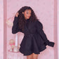 Sugarplum Heart Coat - Black