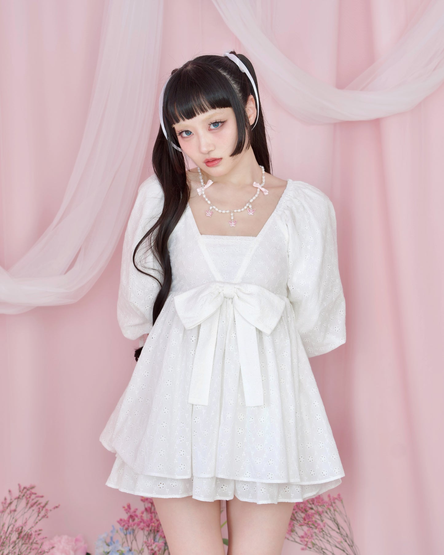 Sweet Sailor Cotton Dress - White // PREORDER