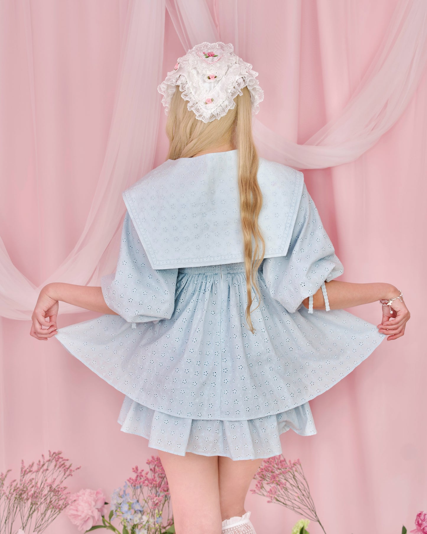 Sweet Sailor Cotton Dress - Blue // PREORDER
