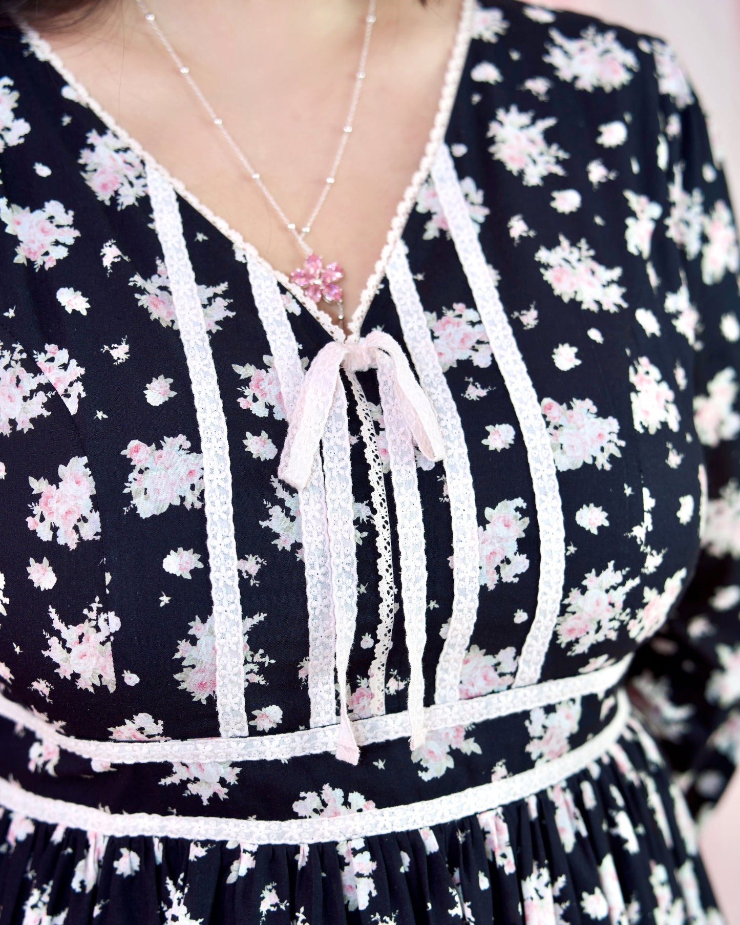 Vintage Lace Dreams Dress - Black // PREORDER