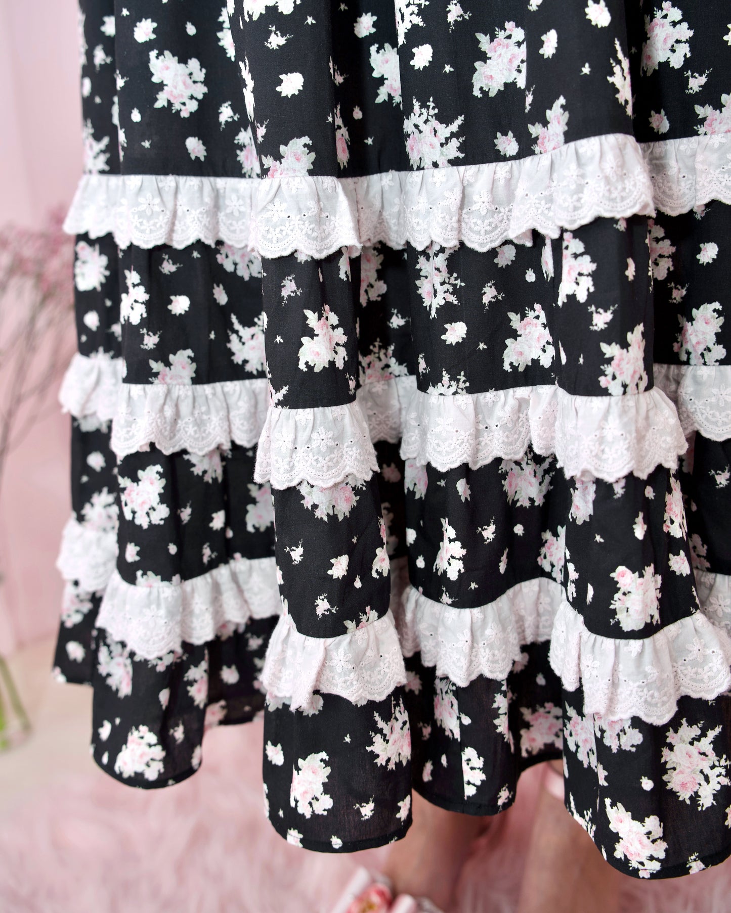 Vintage Lace Dreams Dress - Black // PREORDER