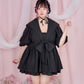 Sweet Sailor Cotton Dress - Black // PREORDER
