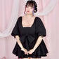 Sweet Sailor Cotton Dress - Black // PREORDER