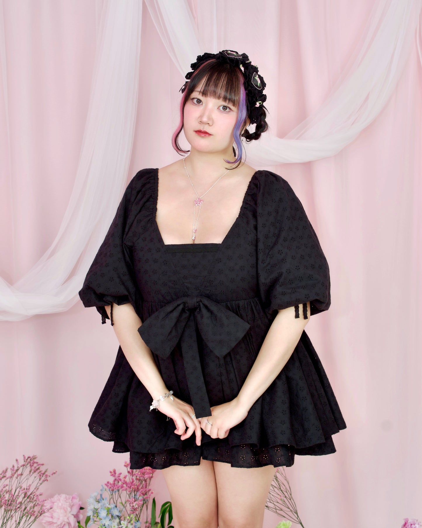 Sweet Sailor Cotton Dress - Black // PREORDER