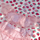 Rosette Veil Two Piece Swimsuit Floral Pink TOP PREORDER
