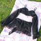 Flutters in the Breeze Two Piece Swimsuit Black BOTTOM PREORDER