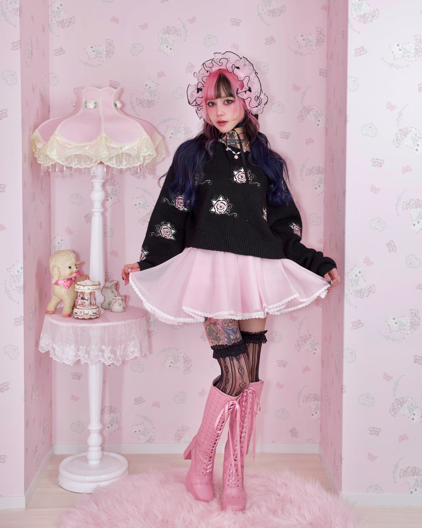 Sweet Obsession Knee-High Lace Up Boots - Raspberry // PREORDER