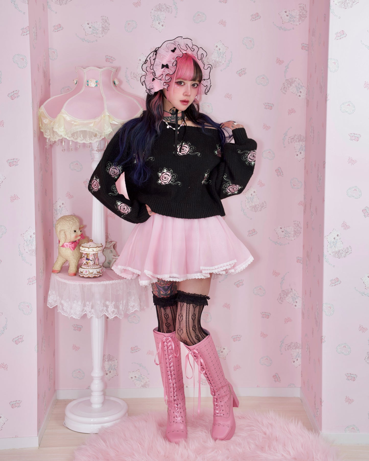 Sweet Obsession Knee-High Lace Up Boots - Raspberry // PREORDER