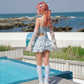 Candy Heart Two Piece Swimsuit Blue TOP PREORDER