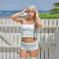 Vintage Sweetheart Two Piece Swimsuit Blue TOP PREORDER