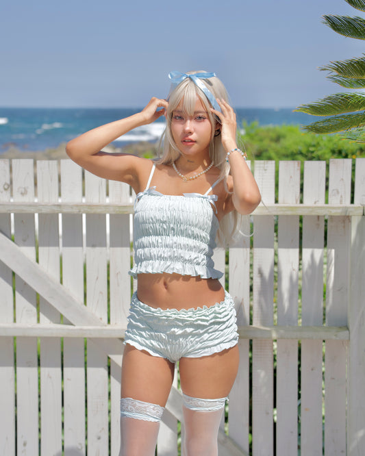 Vintage Sweetheart Two Piece Swimsuit Blue TOP PREORDER