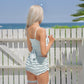 Vintage Sweetheart Two Piece Swimsuit Blue TOP PREORDER