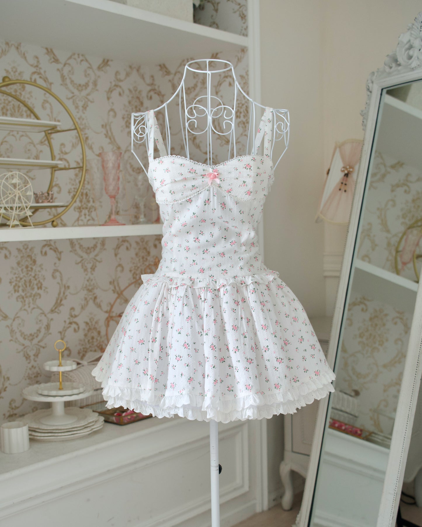 Garden Ballerina Mini Dress White PREORDER