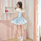 Garden Ballerina Mini Dress Blue PREORDER