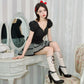 Shojo Girl Cotton Blouse Black PREORDER