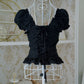 Shojo Girl Cotton Blouse Black PREORDER
