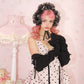 Rosy Pirouette Frill Ribbon Headdress - Blush Noir (Black x Pink) // PREORDER