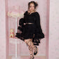 "Cupid's Ballerina" Heart Platform Lace Up Shoes (WIDE FIT) - Black // PREORDER