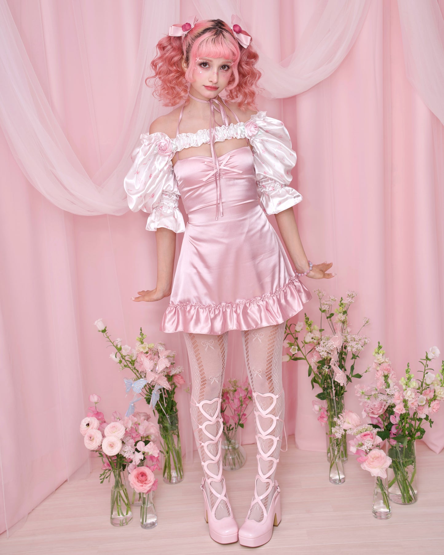 Adore You Satin Slip Dress - Pink // PREORDER