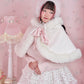 Rosy Pirouette Frill Ribbon Headdress - Snow Blossom (White x Pink) // PREORDER