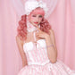 Blushing Petal Puff Headdress - White