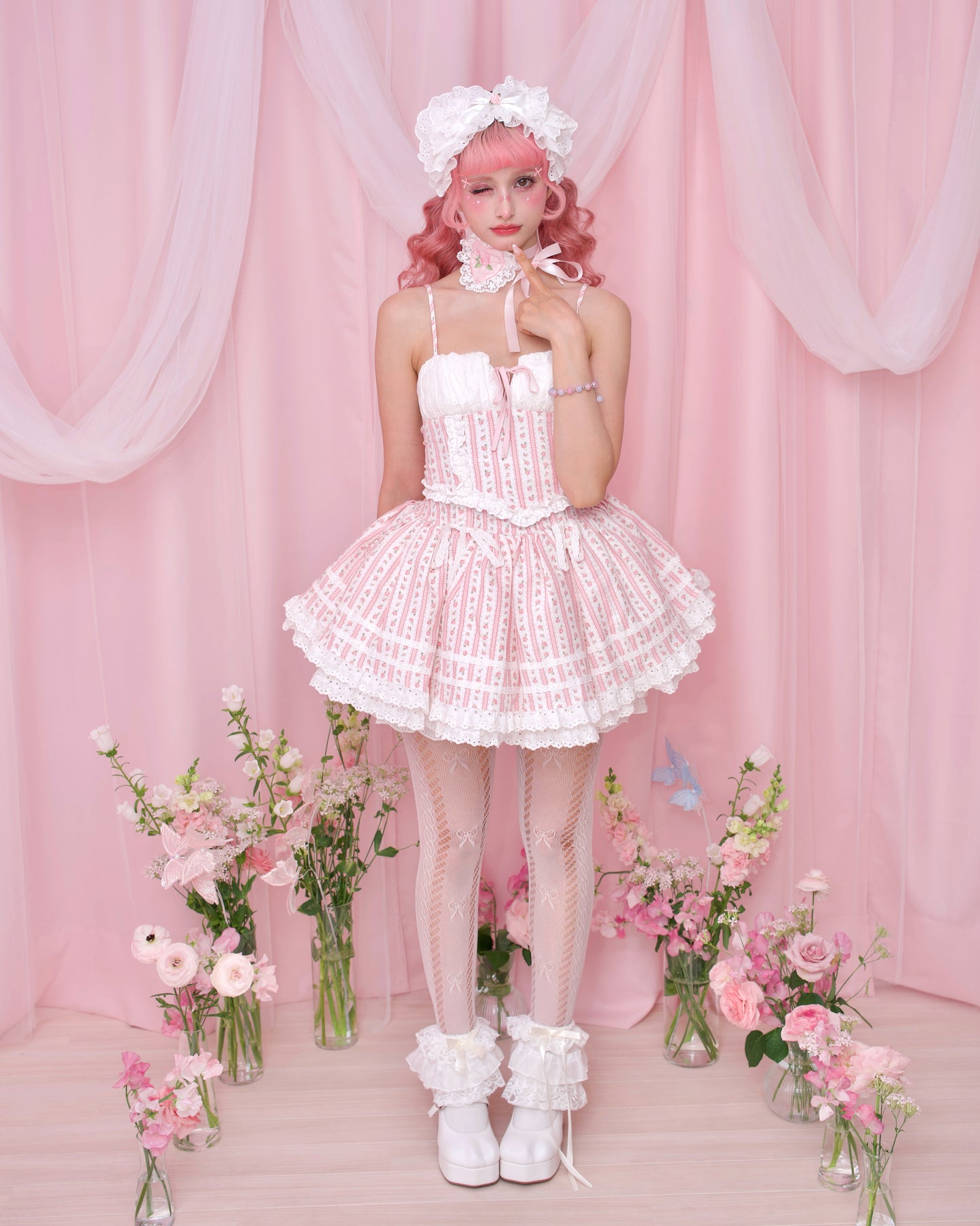 Dollhouse Lace Set Skirt - Pink // PREORDER