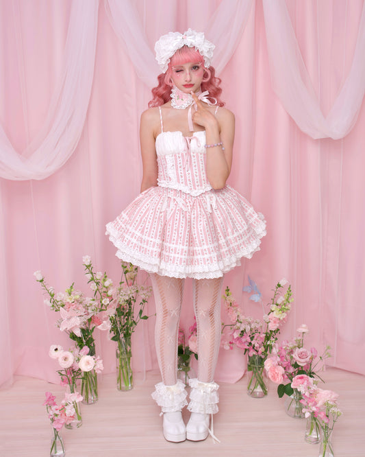 Dollhouse Lace Set Skirt - Pink