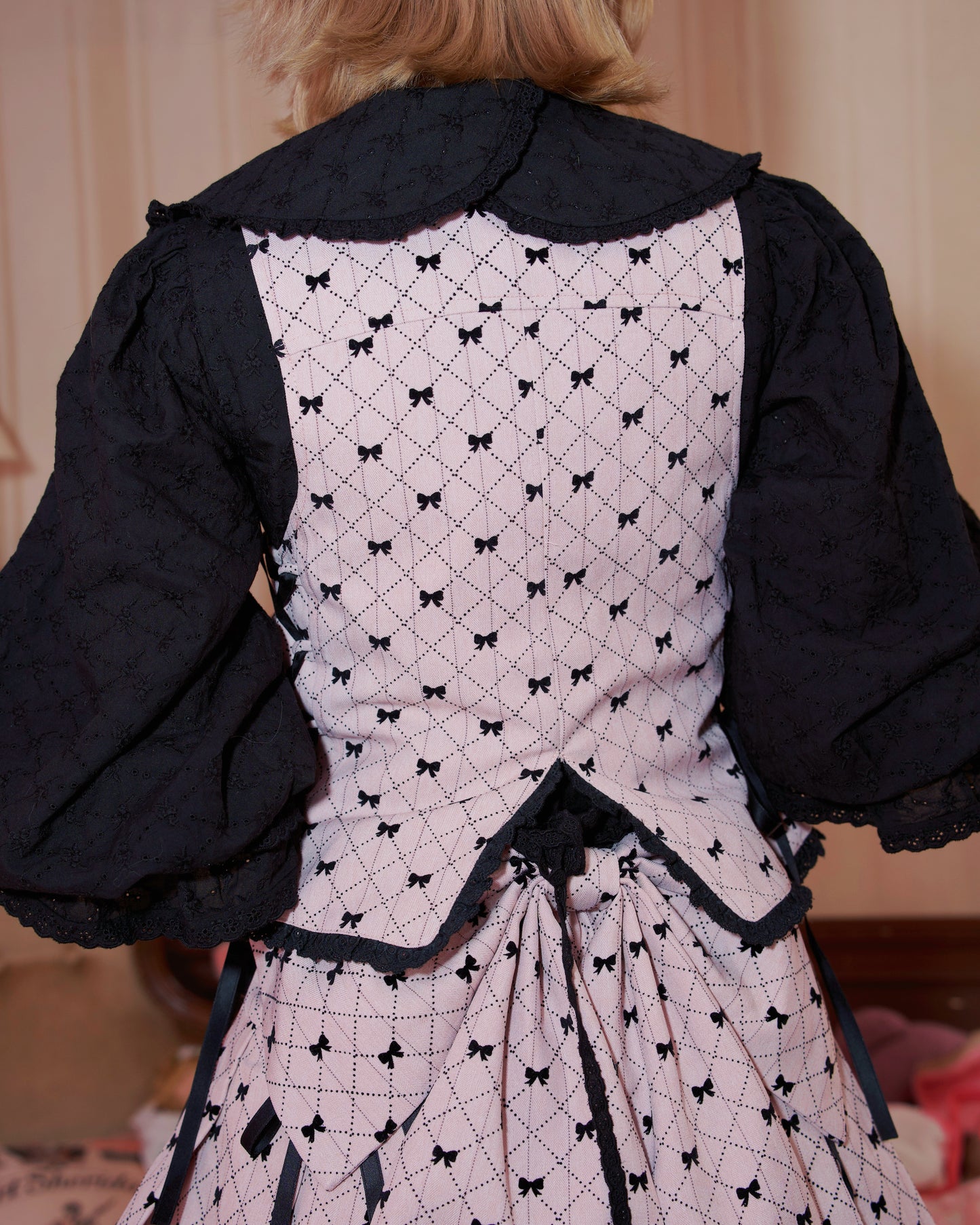 Ribboned Charm Set Vest - Pink // PREORDER