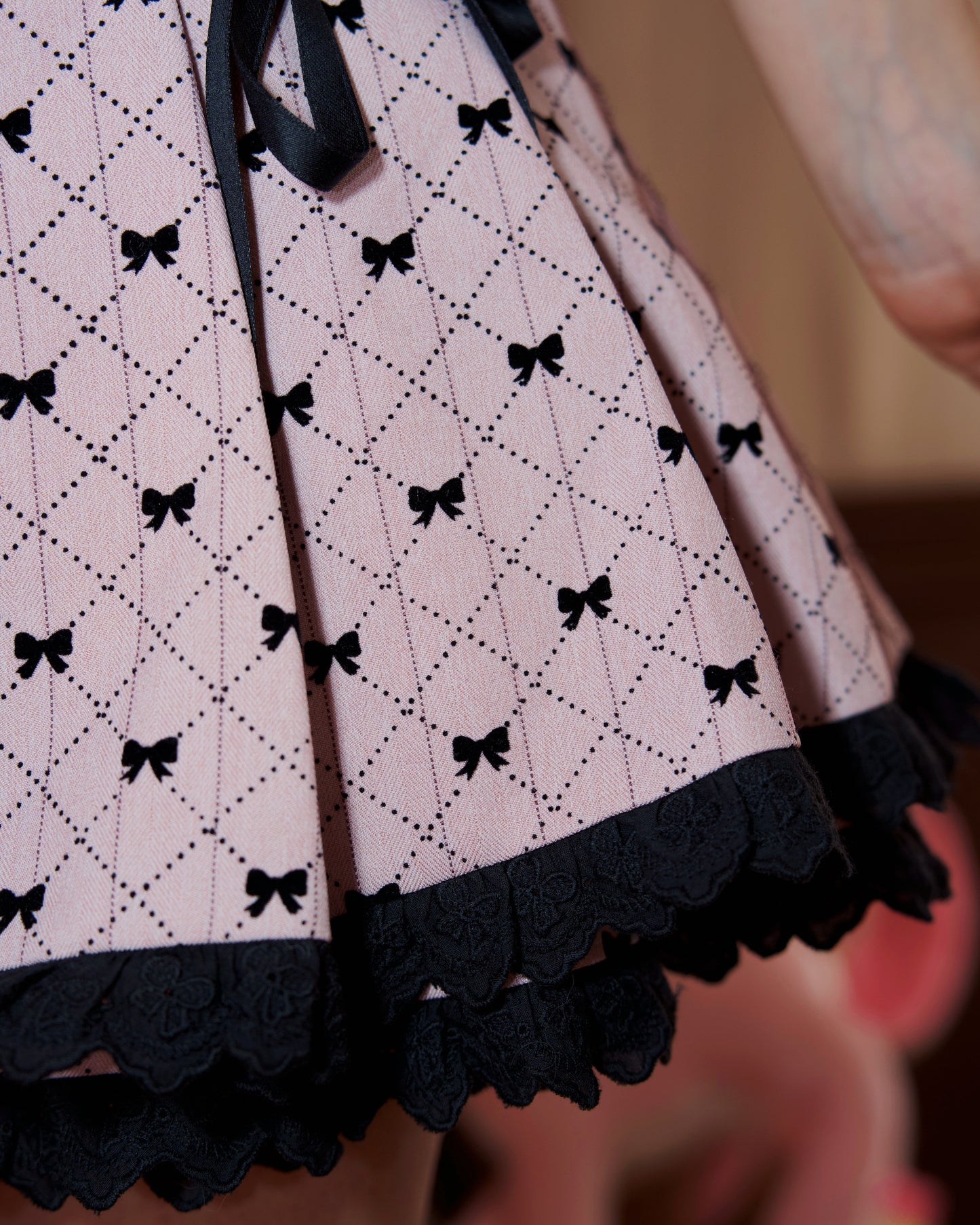Ribboned Charm Set Skirt - Pink // PREORDER