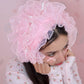 Rosy Pirouette Frill Ribbon Headdress - Petal Pink (Pink x White) // PREORDER