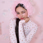 Rosy Pirouette Frill Ribbon Headdress - Petal Pink (Pink x White) // PREORDER