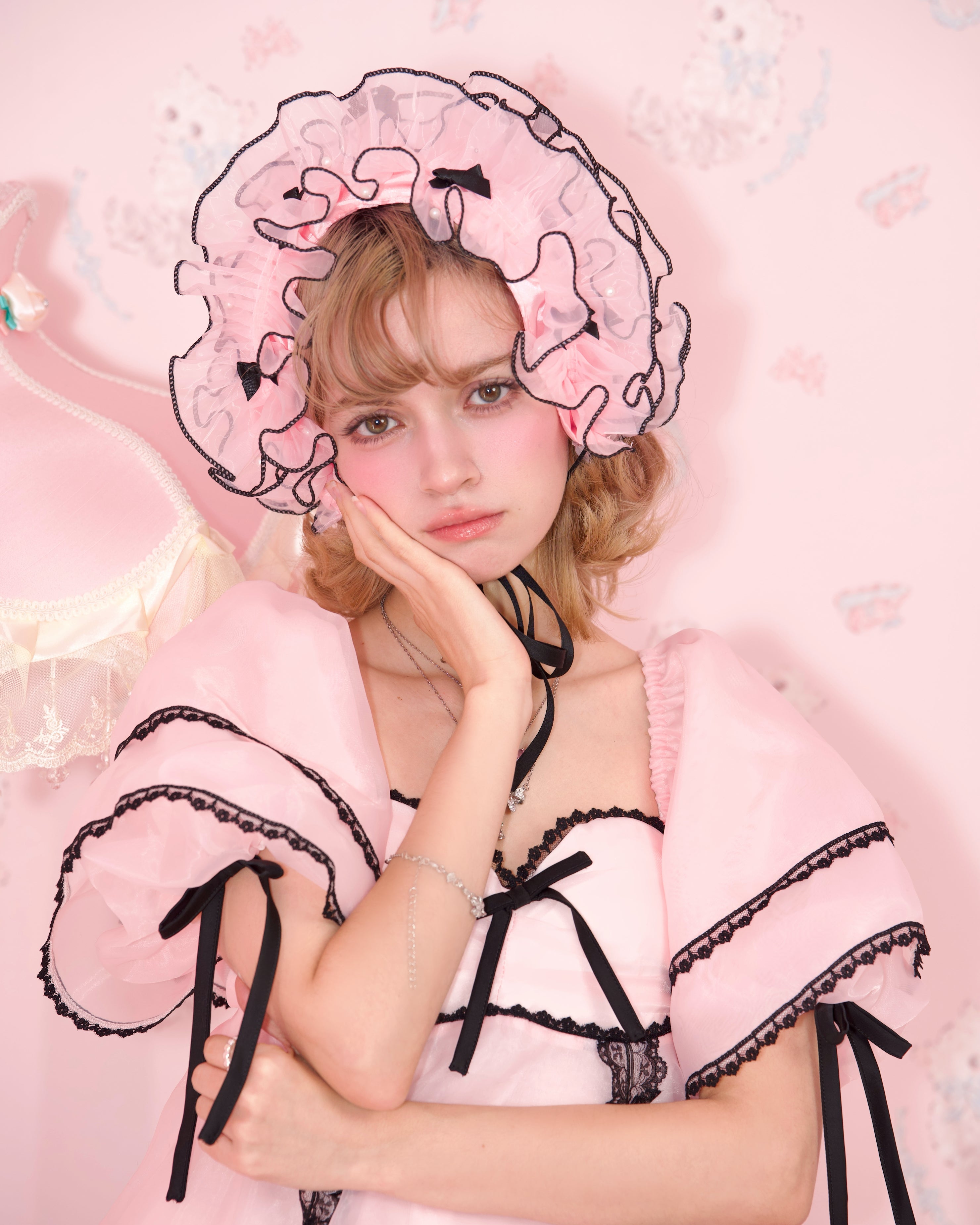 Un Birthday jsk、カチューシャ、Rosy Ribbonベレー Un Birthday jsk、カチューシャ、Rosy Ribbonベレー Rose Lace Ribbon