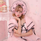 Rosy Pirouette Frill Ribbon Headdress - Midnight Pink (Pink x Black) // PREORDER