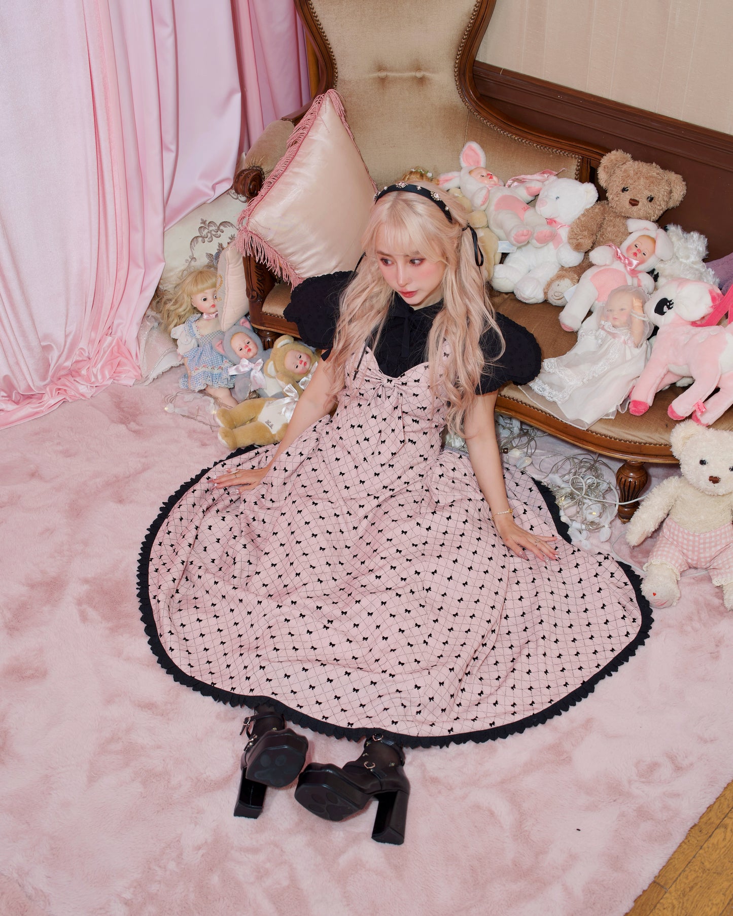 Ribboned Romance Dress – Pink // PREORDER