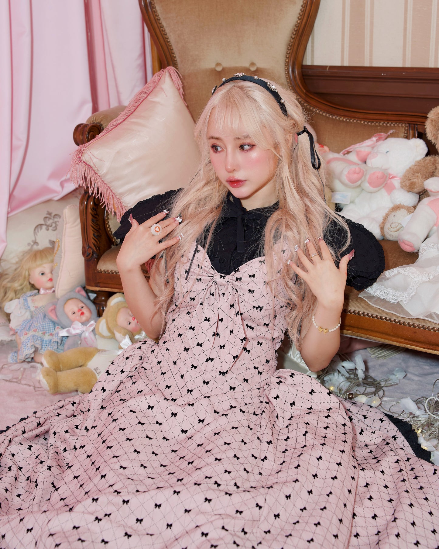 Ribboned Romance Dress – Pink // PREORDER