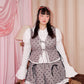 Ribboned Charm Set Skirt - Grey // PREORDER