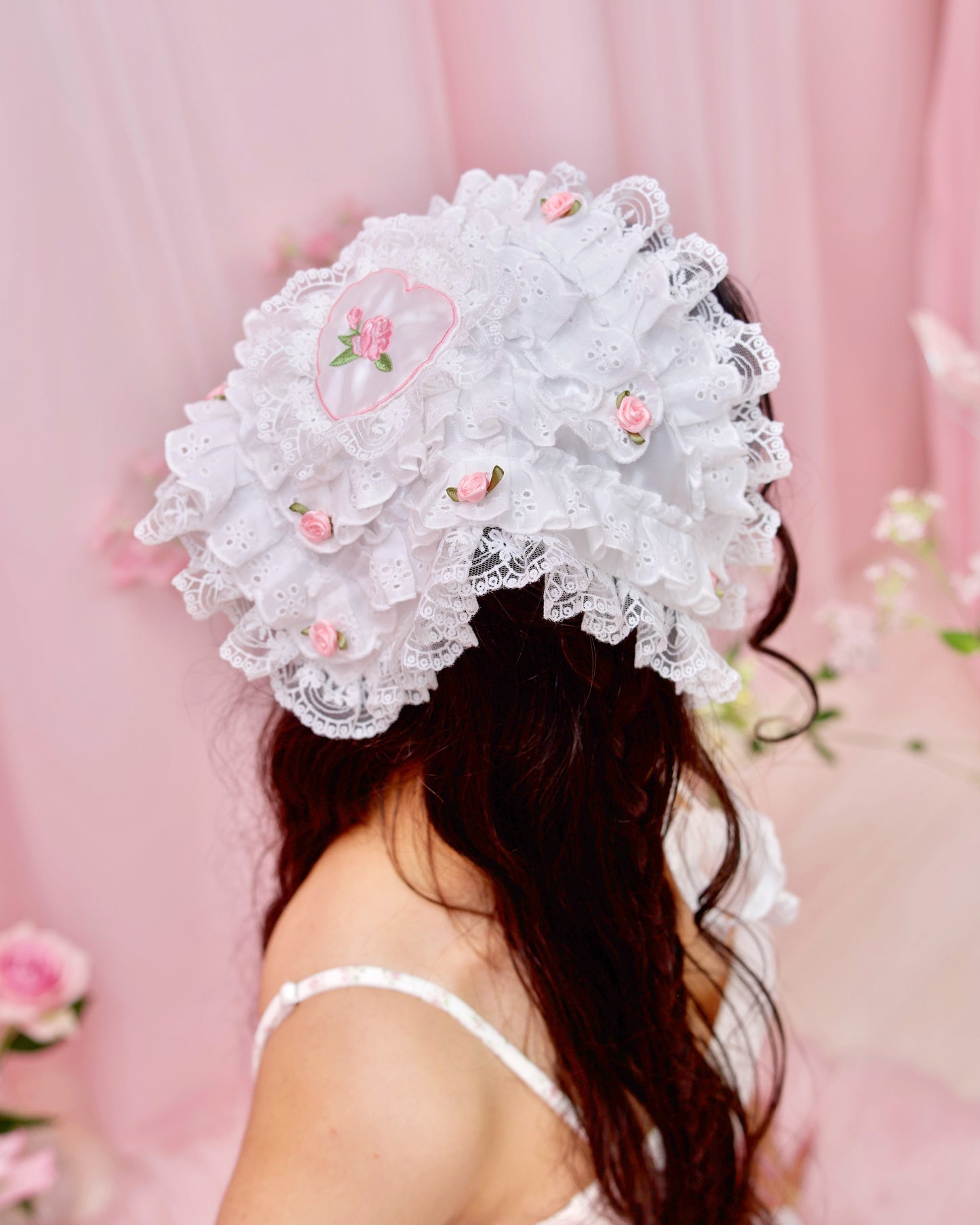 Cherie Lace Head Scarf - White