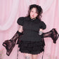 Rosa D'Amour Shortsleeve Blouse - Black