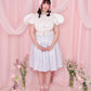 Love Note Long Pleated Skirt - Blue