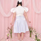 Love Note Long Pleated Skirt - Blue
