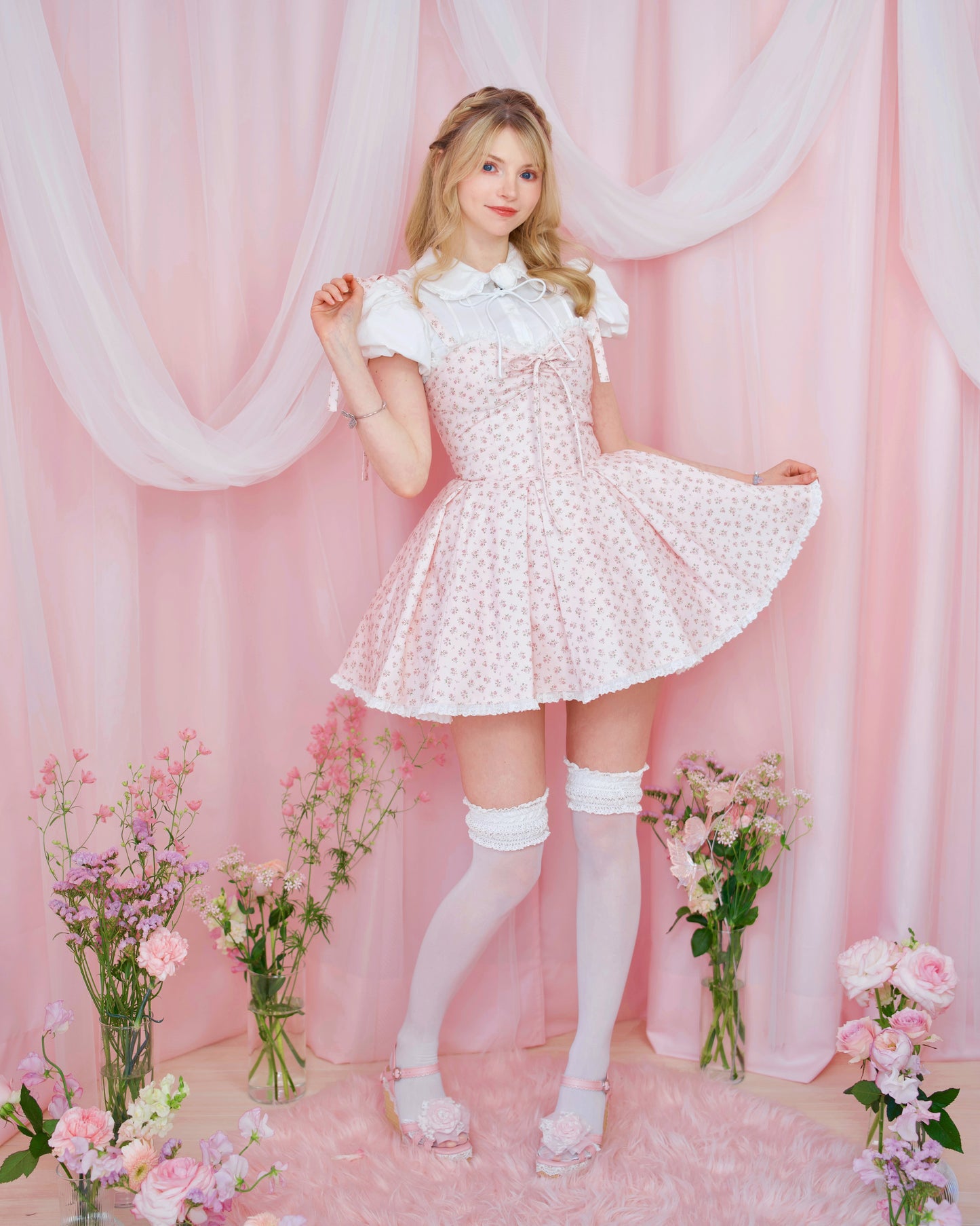 Petite Fleur Dress - Pink x Pink Floral // PREORDER