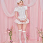 Rosa D'Amour Shortsleeve Blouse - White