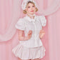 Rosa D'Amour Shortsleeve Blouse - White