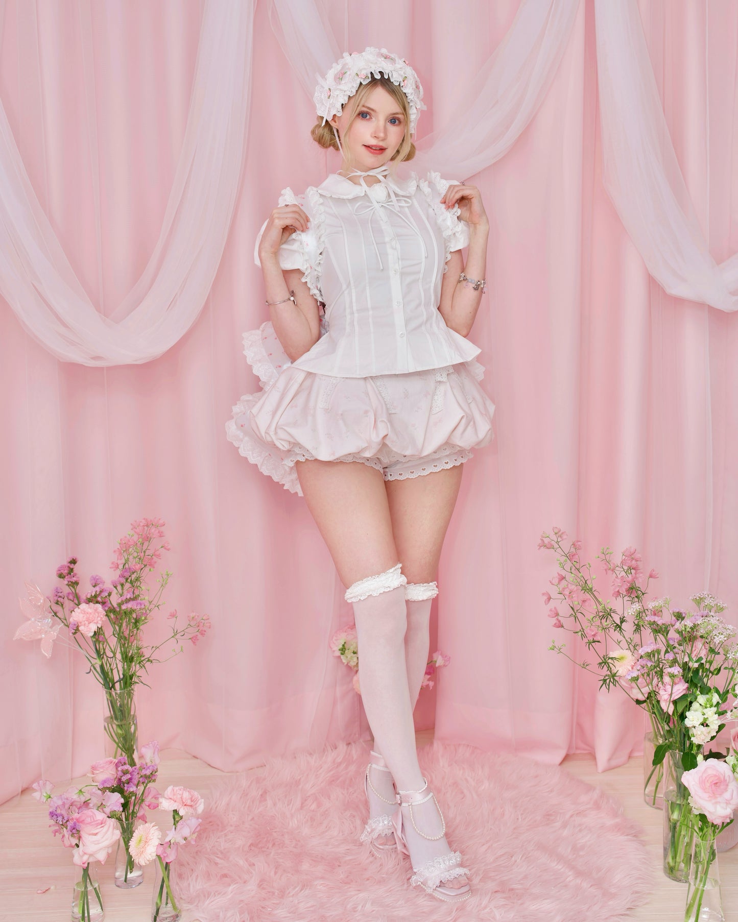 Sweet Rosette Bow Bag