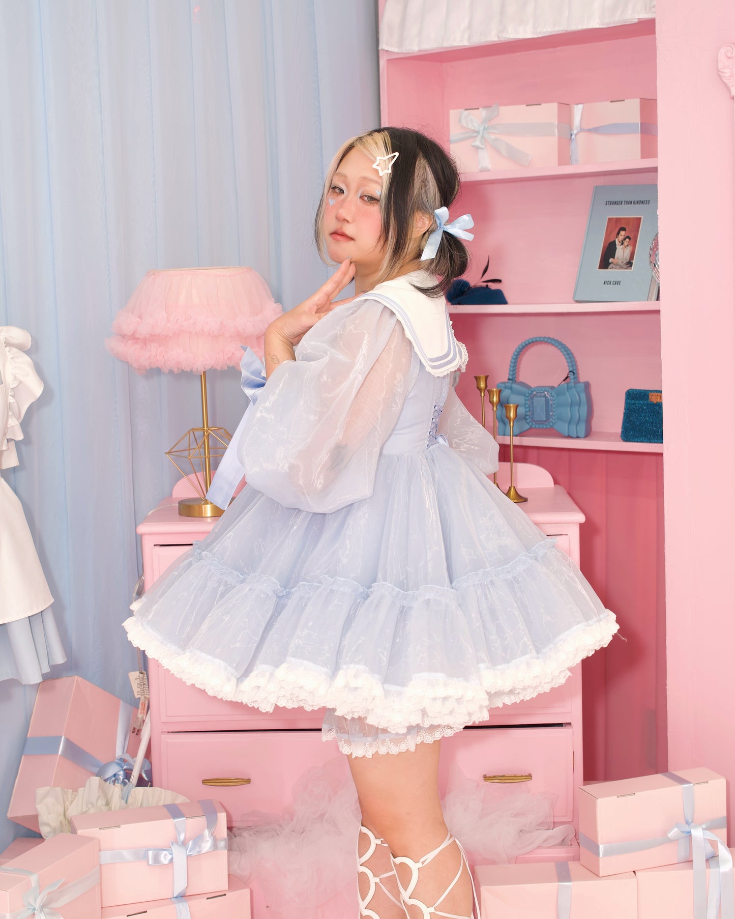 Sailor Puff Dress // Baby Blue PREORDER