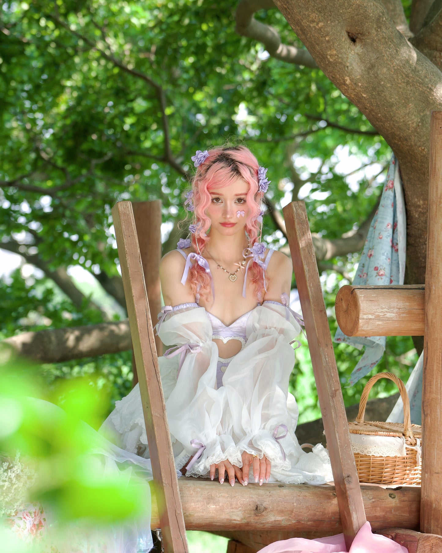 Rosé de Versailles 3 Way Corset Top Lilac PREORDER
